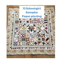 72 Paper piecing SCHOOLGIRL SAMPLER